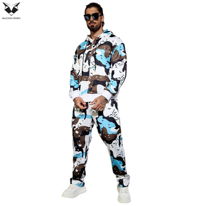 Conjunto de Sudadera con Capucha y Pantalones Deportivos Personalizados, Modernos, de Alta Demanda, Duraderos, con Estampado Urbano y Cierre de Cremallera, para Hombre - Product Image 2