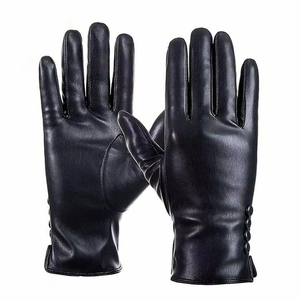 Hot Selling Men's Genuine Leather Bike Wear Gloves UV Protection New Design Retro Style Breathable Touchscreen Waterproof Gloves - Product Image 4