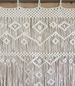 Boho <b>Macrame</b> Door <b>Curtain</b> Large Wedding Backdrop Wall Hanging Handmade Cotton Rope Bohemian - Product Image 3