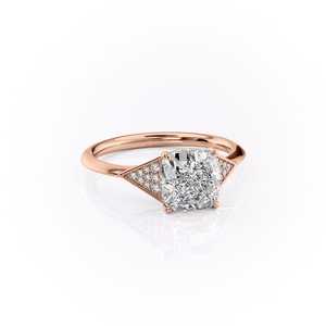 S925 Silver <b>Cushion</b> Moissanite Diamond Wing Design Band Special Anniversary Surprise Everyday Wear Women <b>Ring</b> - Product Image 4