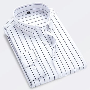 Chemise formelle pour homme en coton 100% premium, tissu satiné, anti-rides, respirante, col rabattu, impression numérique personnalisée OEM - Product Image 1