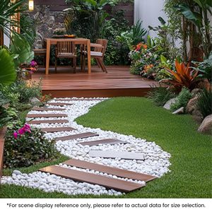 Galets de rivière blancs comme neige, polis naturellement, écologiques, pierres décoratives pour l'aménagement paysager moderne des jardins - Product Image 6