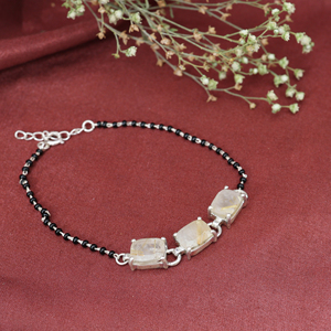 925 Silver Rutile Quartz Glass <b>Beads</b> Amethyst <b>Bracelet</b> Women's Jewelry Gift Handmade Luxury Wholesale Gift Handcrafted Jewelry - Product Image 3