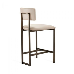 Chaise de salle à manger rembourrée moderne avec structure en métal, assise et dossier en tissu, design contemporain pour l'ameublement de la maison - Product Image 5
