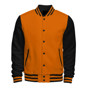 เสื้อแจ็คเก็ตแบบ Letterman สั่งทำพิเศษ ผ้าวูลผสม ทรงบอมเบอร์ ติดกระดุมแบบ Snap  คอเสื้อถักแบบริบ  สไตล์สตรีทแวร์  ชุดนักเรียน - Product Image 5