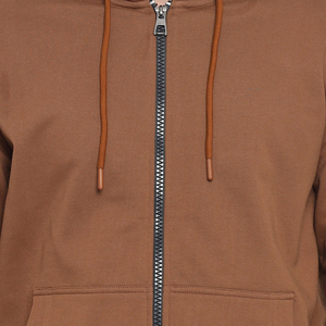Ensemble de survêtement en coton marron de haute qualité pour homme, sweat à capuche zippé et pantalon de survêtement, couleur unie, coupe classique, idéal pour l'automne - Product Image 6