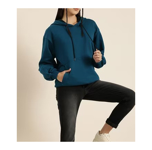Sweat-shirt Homme Décontracté Uni à Manches Longues Coupe Ample Oversize en Polaire 100% Coton Respirant Séchage Rapide Automne - Product Image 2