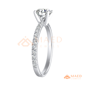 Anillo de compromiso de plata con moissanita de corte ovalado para mujer, joyería de aniversario nupcial, regalo de moda de EE. UU. - Product Image 6