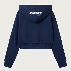 เสื้อฮู้ดดี้สไตล์สตรีทแวร์ลำลอง ทรงหลวม ระบายอากาศได้ดี เป็นมิตรต่อสิ่งแวดล้อม ผลิตจากผ้าฝ้ายถักเนื้อนุ่ม ราคาประหยัด สำหรับผู้หญิง แบบครอป - Product Image 2