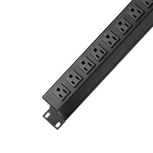 Multipresa 1U per montaggio su rack, 10 prese con interruttore indipendente, protezione da sovratensione e sovraccarico per rack server standard da 19 pollici - Product Image 5