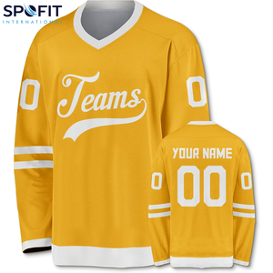 Nueva Llegada, Cómoda Camiseta de Hockey sobre Hielo Personalizada, Ropa Deportiva para Equipos, Diseño Personalizado, Crea Tus Propias Camisetas de Hockey sobre Hielo - Product Image 6