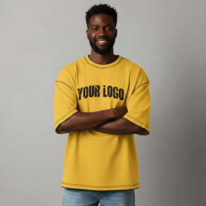 Camisetas Personalizadas 100% Algodón 230GSM, Camiseta de Lujo de Peso Pesado para Hombre, Camiseta Holgada con Logotipo Bordado, Camiseta Extra Grande para Hombre - Product Image 2