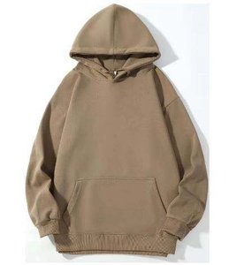 Sweat-shirt à capuche blanc surdimensionné pour homme, 100% coton, molleton français, décontracté, avec poche, coupe classique, pour l'automne - Product Image 3