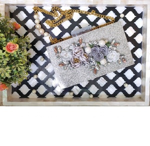 Low-Cost Resin Clutch Purse Handcrafted with <b>Unique</b> Design for Trendy Women Stylish Resin Clutch Bag By LUXURY CRAFTS - Product Image 3