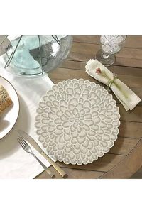 Set de table rond en tissu bohème, motif floral fait main, diamètre 400 mm - Product Image 6