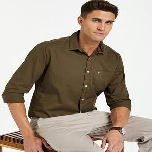 Camisas de franela de algodón de longitud completa de alta calidad para hombre patrón de cuadros oscuros para Polo Turn-Down verano Casual manga larga - Product Image 5