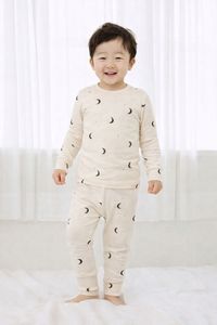 JALBEBE Set pigiama unisex per neonati, manica lunga, morbido cotone, modal, misto spandex, tinta unita, top e pantaloni, abbigliamento per la casa, per tutte le stagioni, 2 pezzi - Product Image 6