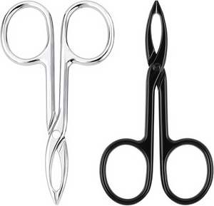 Ciseaux à sourcils de qualité supérieure, design professionnel, en acier inoxydable, ciseaux à sourcils courbés - Product Image 1