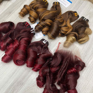 Super oferta: Cabello humano vietnamita 100% teñido, rizado y con volumen, de alta calidad, rizos completos, suave, duradero, sin caída ni enredos. - Product Image 4