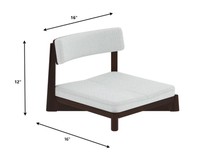 Ensemble de salle à manger en bois de style japonais moderne du milieu du siècle, 6 pièces, chaises rembourrées à dossier solide, table rectangulaire, meubles pour la maison