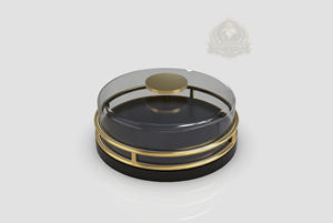 Cúpula de Cristal Redonda de Lujo para Tartas con Soporte, Base para Tartas Negra y Dorada, Israel y Palestina, Soporte Premium para Exhibición de Postres - Product Image 2