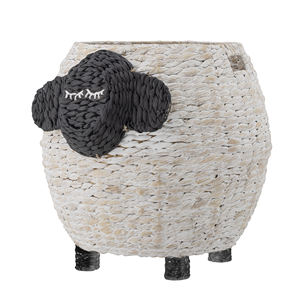 Cesta decorativa de jacinto de agua con forma de oveja de Sisu Handicraft, cesta organizadora de mimbre para guardar objetos, para la habitación de los niños. - Product Image 3