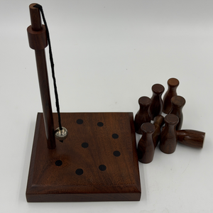 ชุดเกมสกิทเทิลไม้ทำมือ |   ไม้กอล์ฟโบว์ลิ่งไม้พะยูงอินเดีย |   ชุดของขวัญของเล่นไม้พรีเมียมสำหรับครอบครัวเล่นในบ้าน - Product Image 5