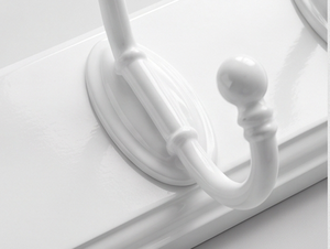 Fine Quality White Wall Mounted Metal <b>Hooks</b> Minimalist Design for Clothing Storage Organization Stylish Home Accent - Product Image 2