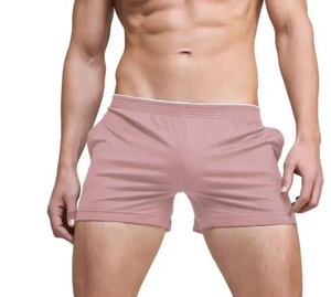 Calzoncillos bóxer de cintura media para hombre, de color sólido, tejidos, transpirables, de algodón. - Product Image 4