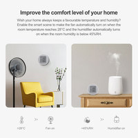 TOP Ventes - Thermomètre et Hygromètre Numérique WiFi Tuya Smart Home avec Commande Vocale PST-WSD400H