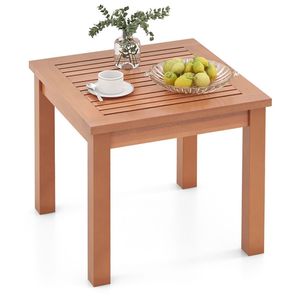 18-Inch <b>Square</b> End Outdoor Adirondack <b>Side</b> <b>Table</b> with Slatted Tabletop Durable and Stylish for Garden or Patio Use - Product Image 5