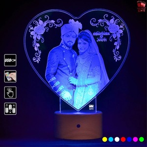 Most Selling Personalized 3D Illusion Heart Shape LED <b>Lamp</b> for Anniversary Night Light Romantic Couple Gift and Home Use - Product Image 6