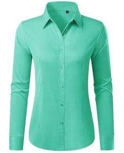 Camisa de Vestir a Rayas con Botones, Manga Larga, Corte Entallado, para Oficina, de Algodón Pesado, Precio Bajo, OEM - Product Image 2