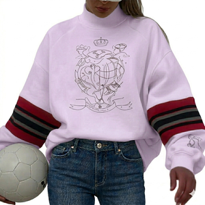 Women Loose Fit Oversized <b>Mock</b> <b>Neck</b> <b>Top</b> Warm Cozy Relaxed Design Comfortable Daily Wear Stylish Clothing - Product Image 1