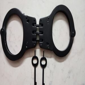 Esposas Metálicas del Departamento de Seguridad Phoenix, Hechas de Acero al Carbono, Estándar Nij, con Bisagra Central, Doble Bloqueo y Diseño con Logotipo - Product Image 1