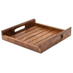 Bandeja de Servir de Madera Minimalista, Elegante Tabla para Servir Té, Café y Aperitivos para Interiores Contemporáneos - Product Image 1