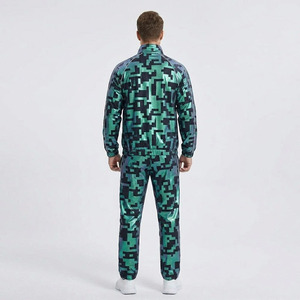 Survêtement unisexe métallisé imperméable et écologique avec logo personnalisé, ensemble de jogging irisé brillant deux pièces pour festivals, vente en gros OEM/ODM - Product Image 4