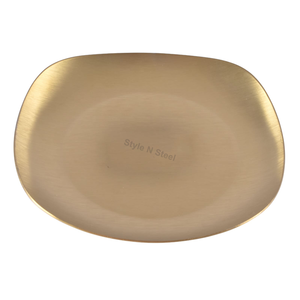 ถาดเสิร์ฟทรงรีลึก สแตนเลสสตีล วินเทจ คลาสสิก สำหรับจานและถาดอาหาร - Product Image 1