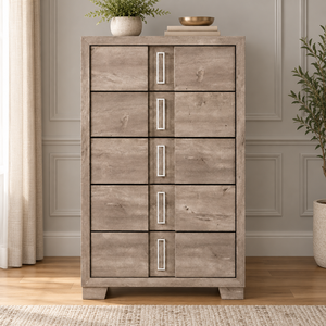 Elegant BRP2220 <b>Drawer</b> <b>Chest</b> Wooden <b>Chest</b> <b>of</b> <b>Drawers</b> Home Furniture Closet Standing <b>Tallboy</b> Brown Storage <b>Chest</b> Home Interior - Product Image 1
