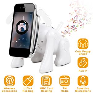 Cute <b>Mini</b> Portable Wireless <b>Speaker</b> for Puppies Music Player with Stereo Bass Built-in Mic FM Radio MMC Card for Dogs - Product Image 3