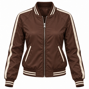 <b>Women's</b> <b>Flight</b> Bomber <b>Jacket</b> High Quality Waterproof Plus Size New Design Cropped Gym Bomber <b>Jackets</b> Customized - Product Image 4