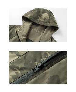 Veste de pluie imperméable unisexe avec logo personnalisé, coupe-vent d'extérieur, veste en softshell en polaire - Product Image 5