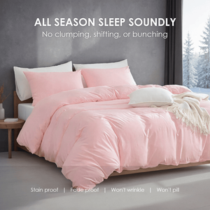 Juego de Funda Nórdica de Microfibra Rosa Premium Extra Grande, Juego de 3 Piezas con 1 Funda Nórdica y 2 Fundas de Almohada, Resistente a la Decoloración y Transpirable - Product Image 3