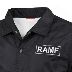 เสื้อแจ็คเก็ตบอมเบอร์กันลมกันน้ำ OEM ขายส่ง ผ้าโพลีเอสเตอร์/ไนลอน/คอตตอน สำหรับโค้ช  แบบเรียบๆ สไตล์สตรีทแวร์ ฮิปฮอป  สำหรับทุกเพศ - Product Image 5