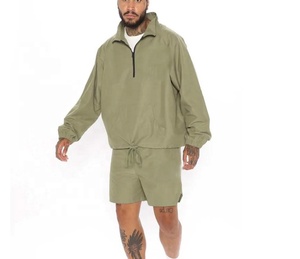 ชุดกางเกงขาสั้น2024กันลม2ชิ้นสำหรับผู้ชายชุดกันลมสำหรับกีฬาวิ่ง - Product Image 3