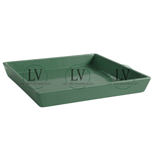 Maceta de laca de diseño único, maceta con platillo, maceta de interior para decoración del hogar de estilo escandinavo de Vietnam - Product Image 2