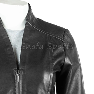Chaqueta de Cuero para Mujer, Estilo Moderno, Corte Ajustado, Colección de Invierno, Chaquetas Elegantes para Mujer - Product Image 3