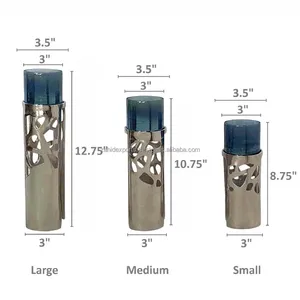 Farol de Madera Natural con Marco Curvo Artístico, Hecho a Mano, Redondo, Decoración para el Hogar para la Época Navideña, Hecho en India por Zahid Exports - Product Image 2