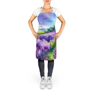 New Hampshire Multicolor Large Adult Unisex <b>Apron</b> Purple Lilac Watercolor Design for Cooking Baking <b>Gardening</b>-Kitchen Server - Product Image 2