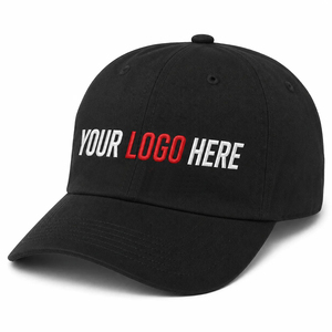 Casquettes de sport personnalisées avec logo brodé 3D, casquettes de baseball 6 panneaux en polyester et coton, décontractées, ajustables, en sergé, pour adultes, toutes saisons - Product Image 1